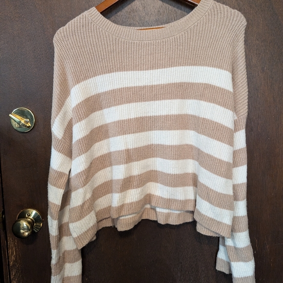 2/$12 Sincerely Jules | striped cropped sweater - Picture 2 of 6